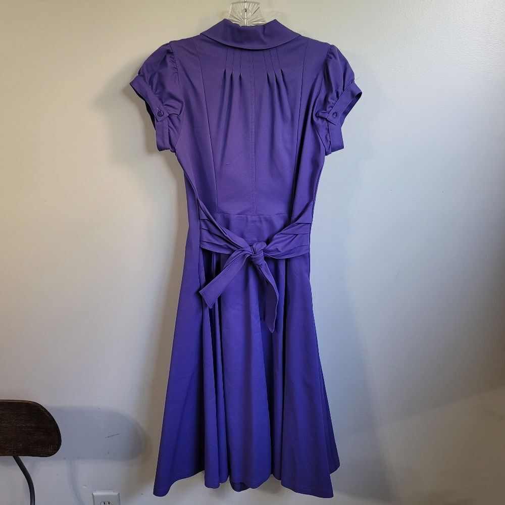 BGL Purple Wrap Dress Size 6 - Picture 9 of 9